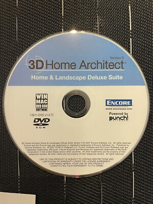 3D Home Architect Home and Landscape Design Suite 9.0 Win/MAC Software