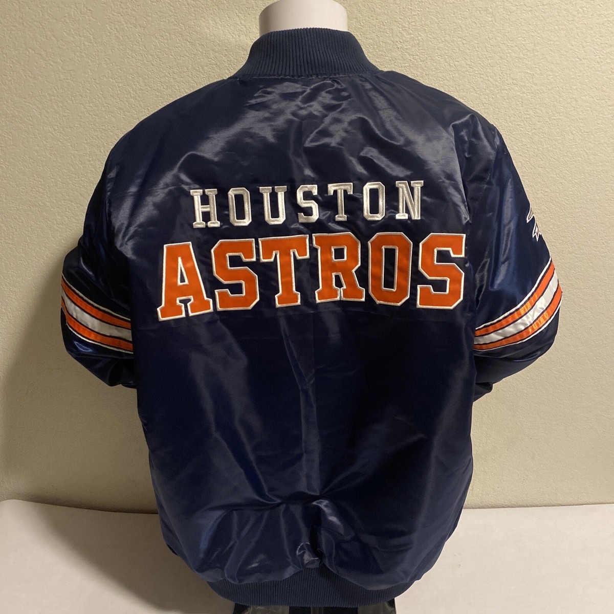 Houston Astros Jacket Starter Varsity Full-Snap Navy Orange White