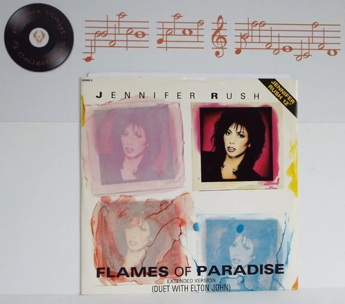 Jennifer Rush Duet With Elton John Flames Of Paradise 12” Single A1 B1 Press VG+