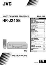JVC HR-J240E VCR Owners Instruction Manual Reprint