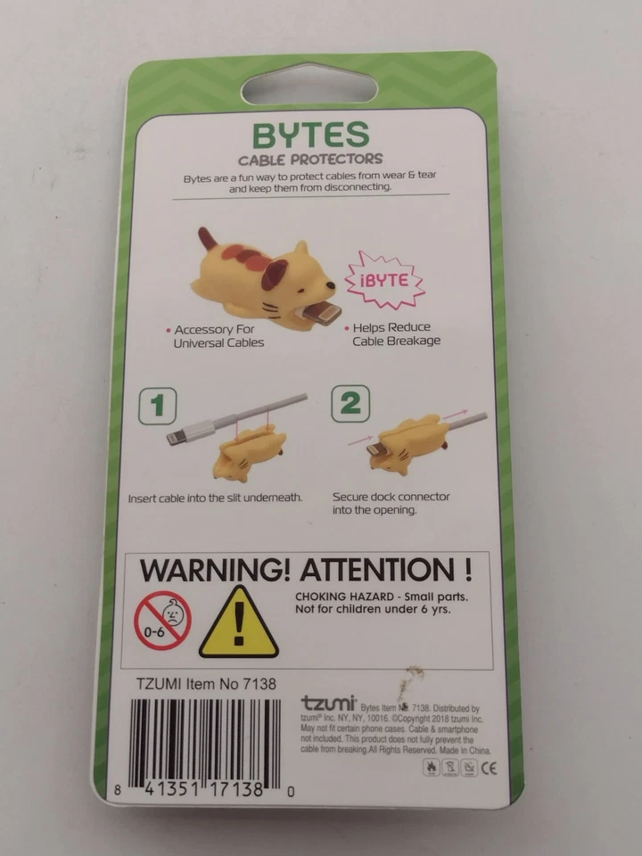 Защита кабелей Tzumi Bytes — серый кролик и фиолетовая мышь - Изображение 2 из 2