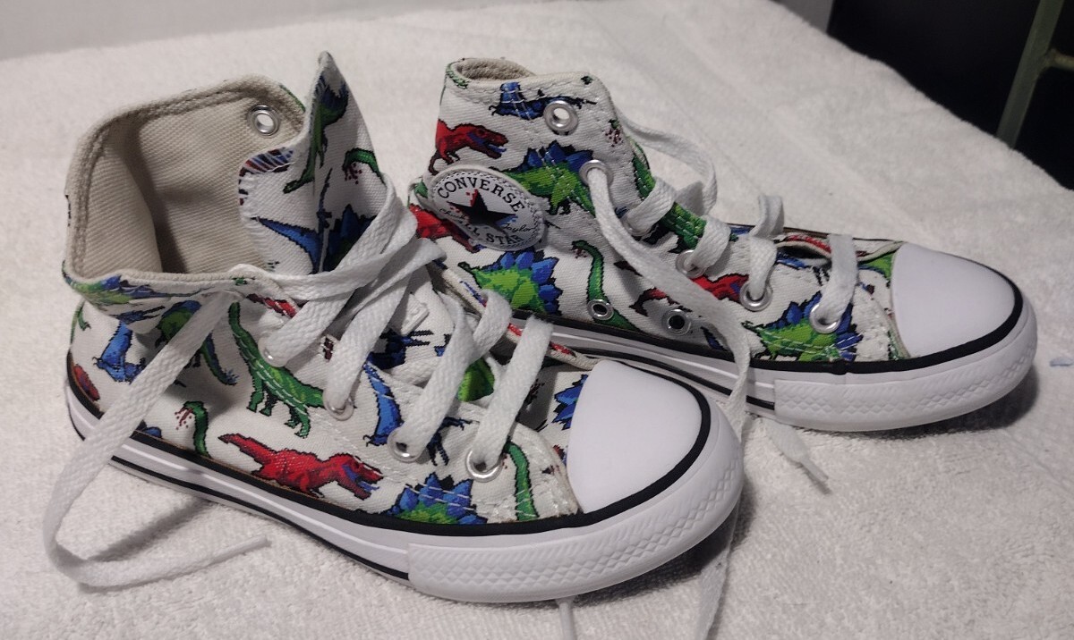 CONVERSE ALL STAR DINOSAUR OYS KIDS SIZE 12