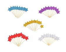 10 x Glitter Star Cake Toppers Star Cake Decorations Birthday Party Cake Toppers