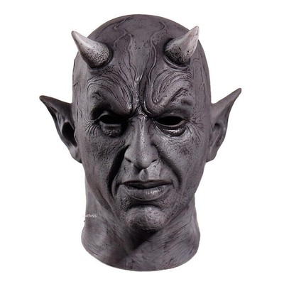 Latex Halloween Party Kostüm Cosplay Maske Horror Dämon Horn Maske Teufel Killer