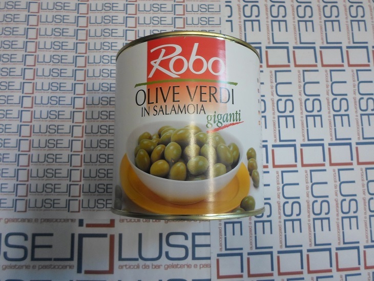 2600 GR DI OLIVE VERDI GIGANTI IN SALAMOIA IN LATTA  OLIVE GREEN GIANT APERITIVO