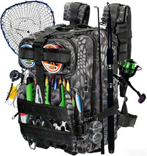 Lightweight Fishing Tackle Backpack Professional Water-Resistant All-In-One Rod