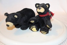 Pair of Plush Bank of the West Black Bears 4.75" tall & 6" Long