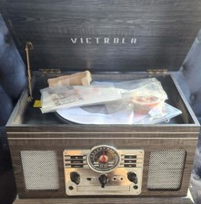 Victrola Empire Signature 6-in-1 Bluetooth Record Player FM New