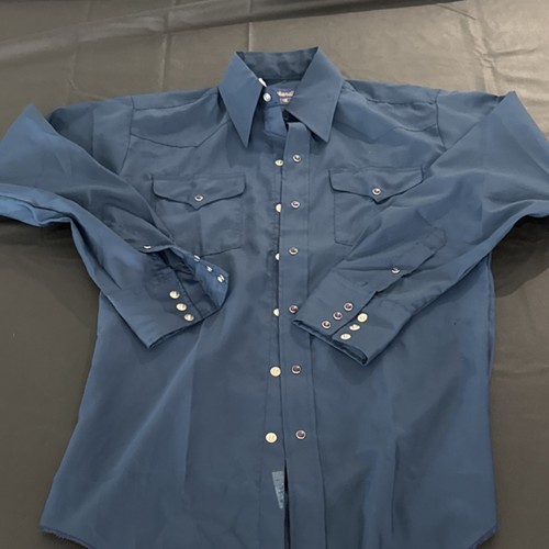 Panhandle Slim Men's Blue Western Long Sleeve Button-Up Shirt Size S