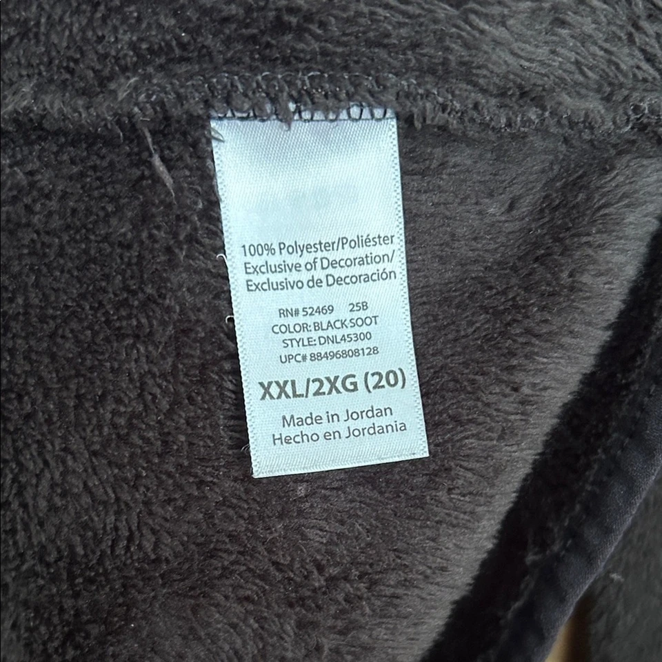 Danskin Now women Sz XXL (20) Black double zip fleece Jacket pockets inside too - Image 3 of 4