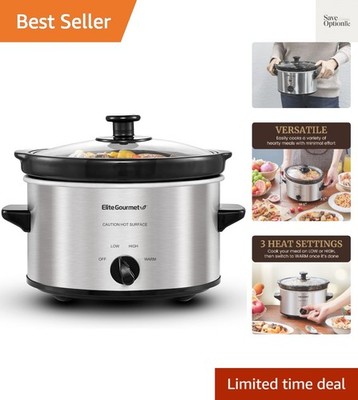 Electric Oval Slow Cooker, Adjustable Temp, Entrees, Sauces, Stews & Dips, Di...