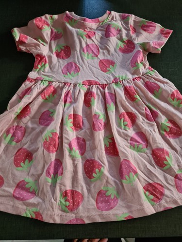 Mädchen 18-24 Monate Erdbeere Kurzarm Tunika Kleid Sommer Kleidung Next da - Bild 6 von 7