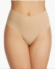 Hanky Panky Breathe High Waist Thong Size L Taupe
