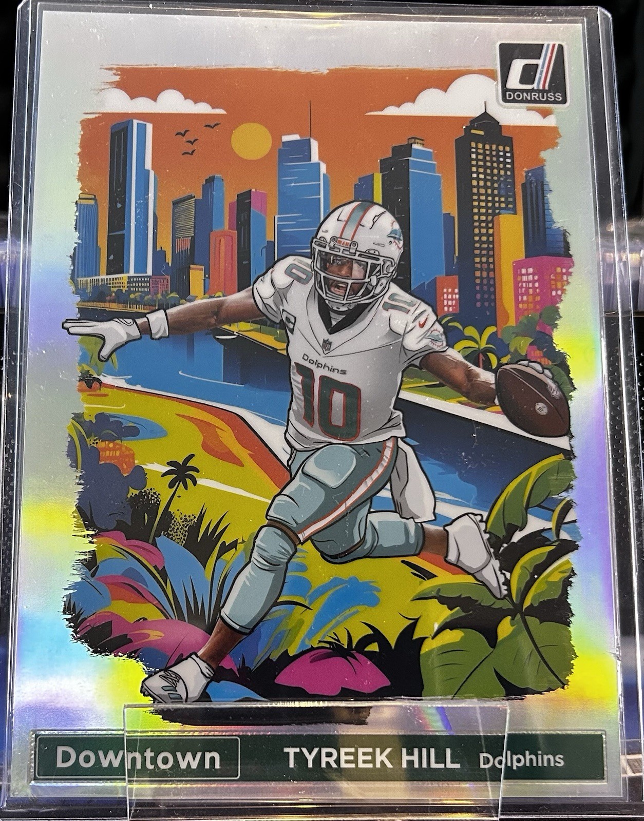 2024 Panini Donruss 🏈 - Tyreek Hill - Jumbo Downtown! #20 - Miami Dolphins 🐬