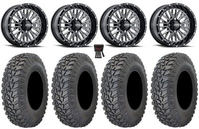 ITP Momentum 15'' Wheels Milled 33'' Parallax Tires Yamaha Viking Wolverine