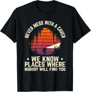 Retro Spelunking T-Shirt for Cave Exploration Enthusiasts - product listing photo