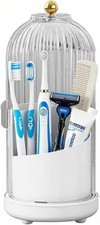Toothbrush Holder Organizer, with Draina Holes, with Dustproof
