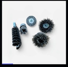 Wire Brush Set Drill Attachments X5 Cup Wheel Twist Knot Pipe Cleaning Rust
