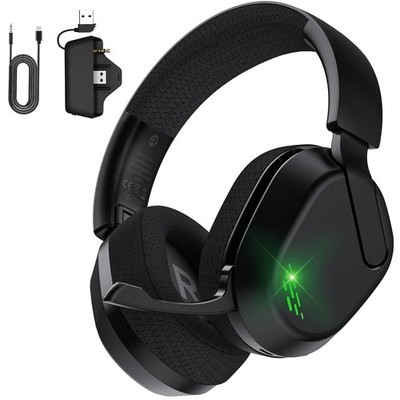 Gvyugke Gaming Headset Wireless Xbox PS5 PC Bluetooth 5.4 Schwarz