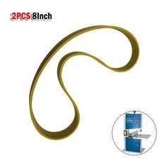 2Pcs 8 Inch Band Saw Rubber Bands for Woodworking High Durability Yellow