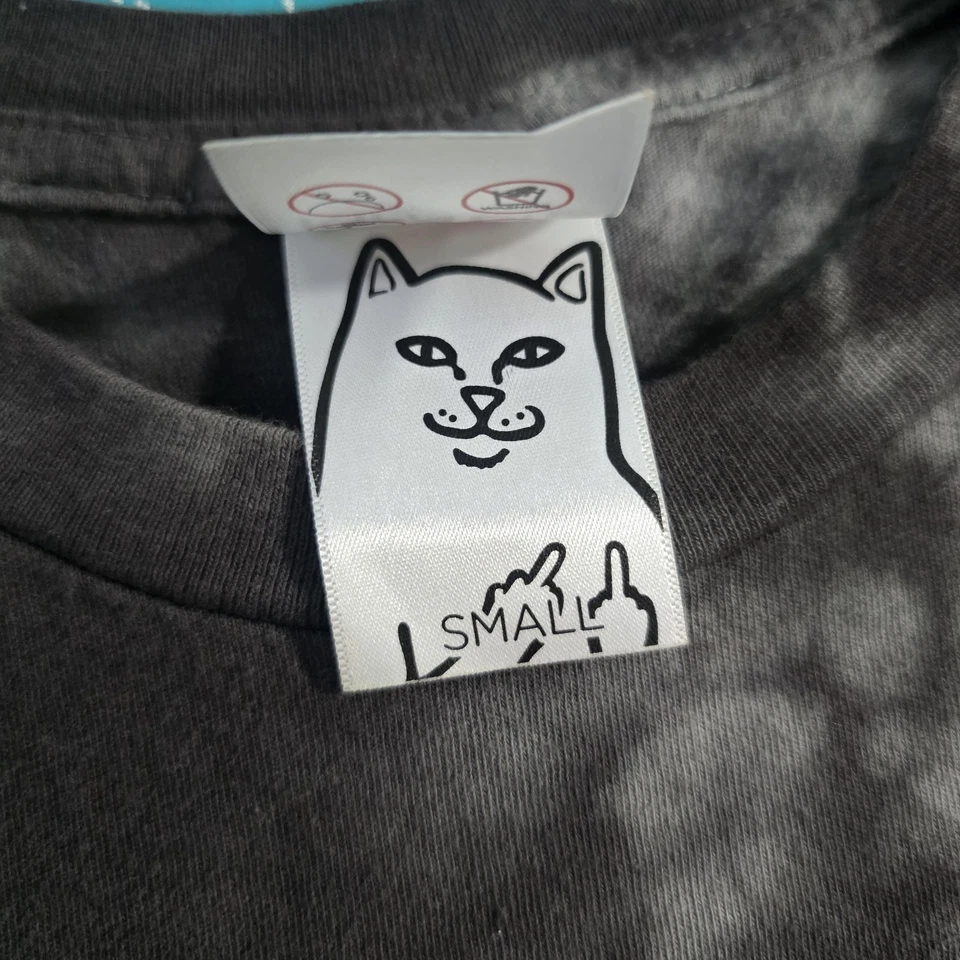 RIPNDIP T-Shirt Men Size S Gray Pocket Tee Lord Nermal Cat Graphic Streetwear - Image 3 of 4