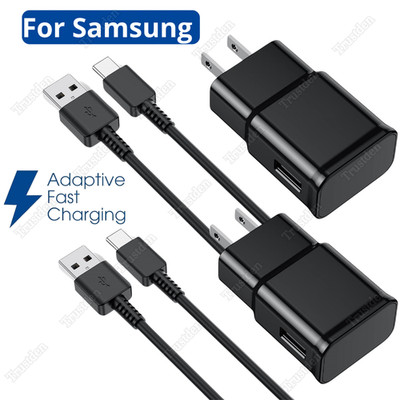 For Android Samsung Galaxy USB Adapter Fast Charger Type C Phone Charging Cable