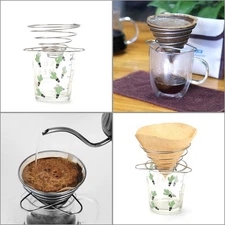SUEIANNMN Collapsible Pour Over Coffee Dripper Filter Holder Fold Stainles Steel