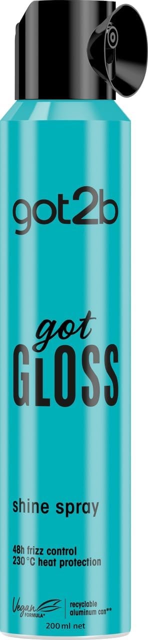 got2b gotGLOSS hair spray finish for glossy and glass-like hair, frizz control