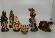 Vintage Nativity Set Made in Italy 1960's 7 Pieces