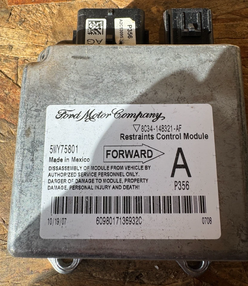 Módulo de control de retención Ford F350 Super Duty 2008-2010 8C34-14B321-AF Foto 2 de 4