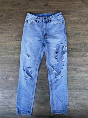 Ksubi High Rise Light Wash Distressed Skinny Jeans Womens 26