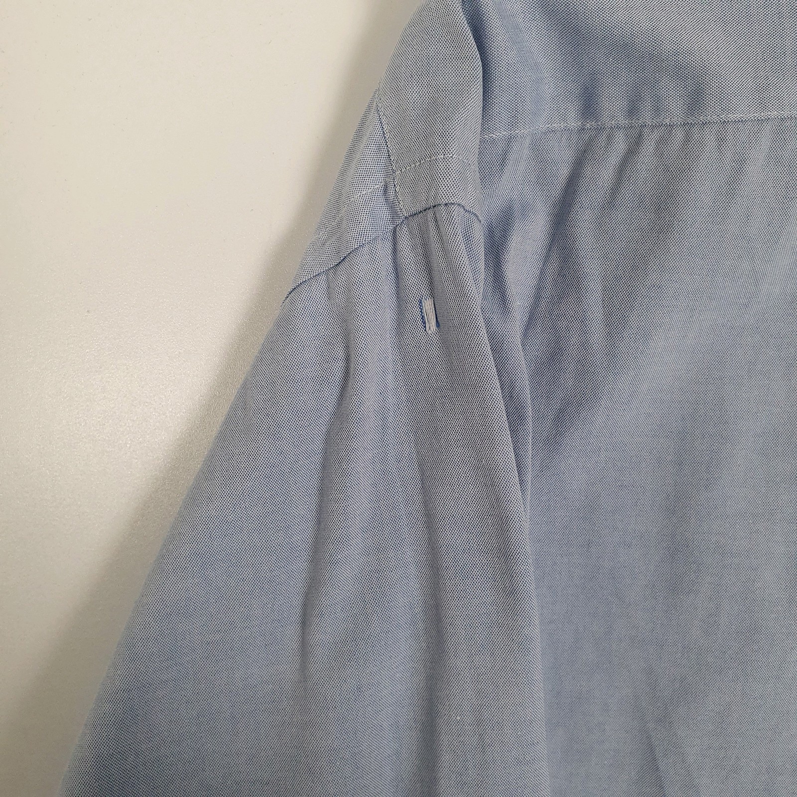 L.L.BEAN Blue Shirt Vintage 90s Made In USA Long Sleeve Cotton Mens L