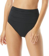 Carmen Marc Valvo L105028 March De Solids High-Waisted Bikini Bottoms Size L