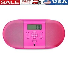 Portable CD Boombox W/ Digital FM Radio 10 Station Presets Headphone Jack New