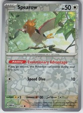 Carta Pokemon Spearow Common Reverse Holo SV: Scarlet & Violet 151 021/165 quasi nuova