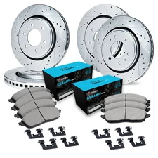 For Chevy Trailblazer 06-08 Brake Kit eLINE Series Drilled & Slotted Front &