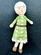 Vintage Plush Doll Grandma Rare Stuffed Toy IKEA Lufsig Collection Outfit 8"