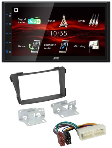 JVC USB Bluetooth MP3 DAB 2DIN Autoradio für Hyundai i40 Typ VF ab 2016 schwarz - Bild 1 von 8