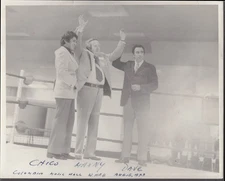 Boxer Chico Vejar promoter Manny Liebert photograph 1973