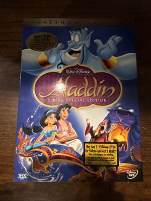 Disney s Aladdin Platinum Edition (DVD 2-Disc Set W/Slipcover) SEALED NEW