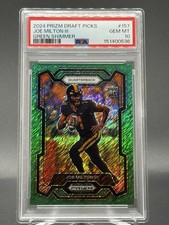 2024 Panini Prizm Draft Picks - Joe Milton III #157 Green Shimmer /8 PSA10 POP 1