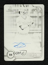2022 Bowman Draft Chrome Pick Printing Plate Black 1/1 Tanner Schobel Auto 1s4s