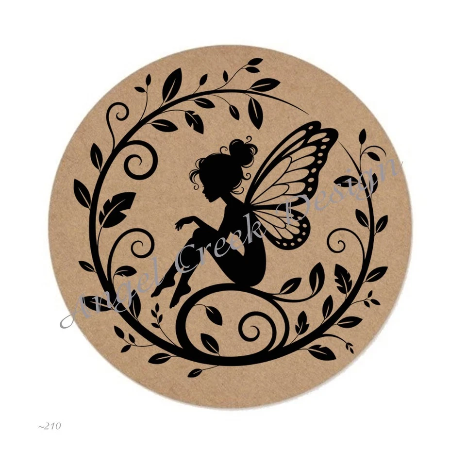 MARIPOSA HADA KRAFT SOBRE SELLOS HADAS FIESTA FAVORES ÁLBUM DE RECORTES PEGATINAS ETIQUETA Foto 2 de 2