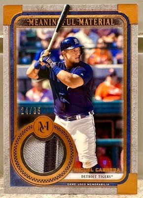 JERSEY NUMBER MATCH! 2019 Topps Museum Collection Miguel Cabrera 24/35! JERSEY!