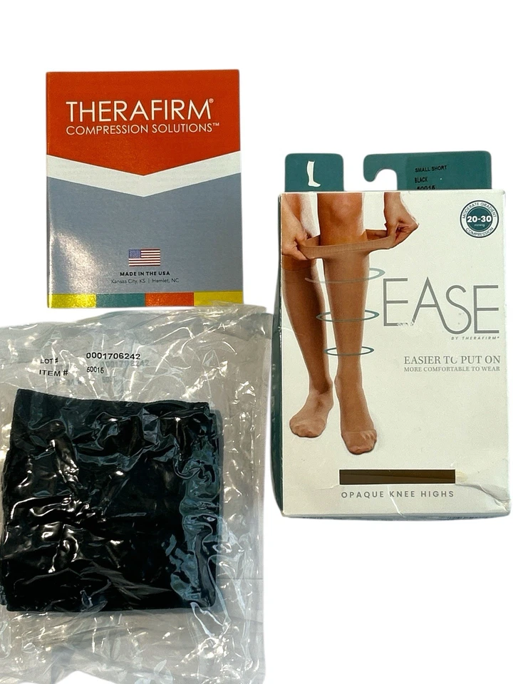 Therafirm Ease Opaque Knee Highs 20-30mmHg (Small Short Black ) 50015 - Image 3 of 4