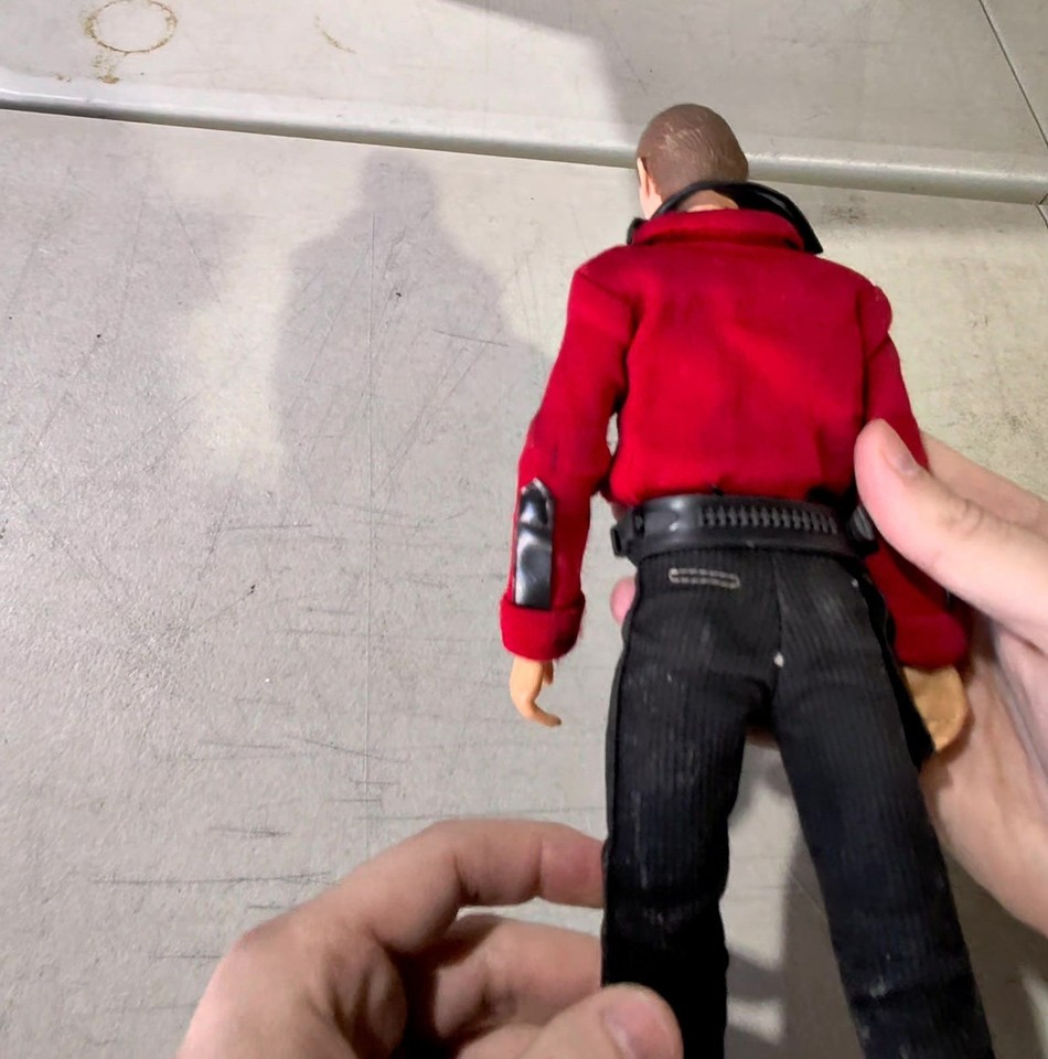 Handgun Loading Custom Marx Johnny West 12in John Wayne Figure Red Shirt Black Scarf ...