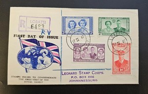 Bechuanaland Protectorate 1947 KGVI Royal Visit Sc 143-146. SG 132-135 Reg Cover