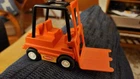 Vintage Tonka Forklift 3 in Orange Made in USA Plastic and Metal 1980s 55508