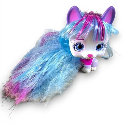 IMC Toys I Love VIP Pets Glitter Twist Roxy Dog Super Long Hair Blue Pink 4.5''