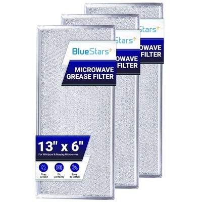 Microwave Grease Filter 3 Pack Aluminum Mesh 13 x 6 Replacement